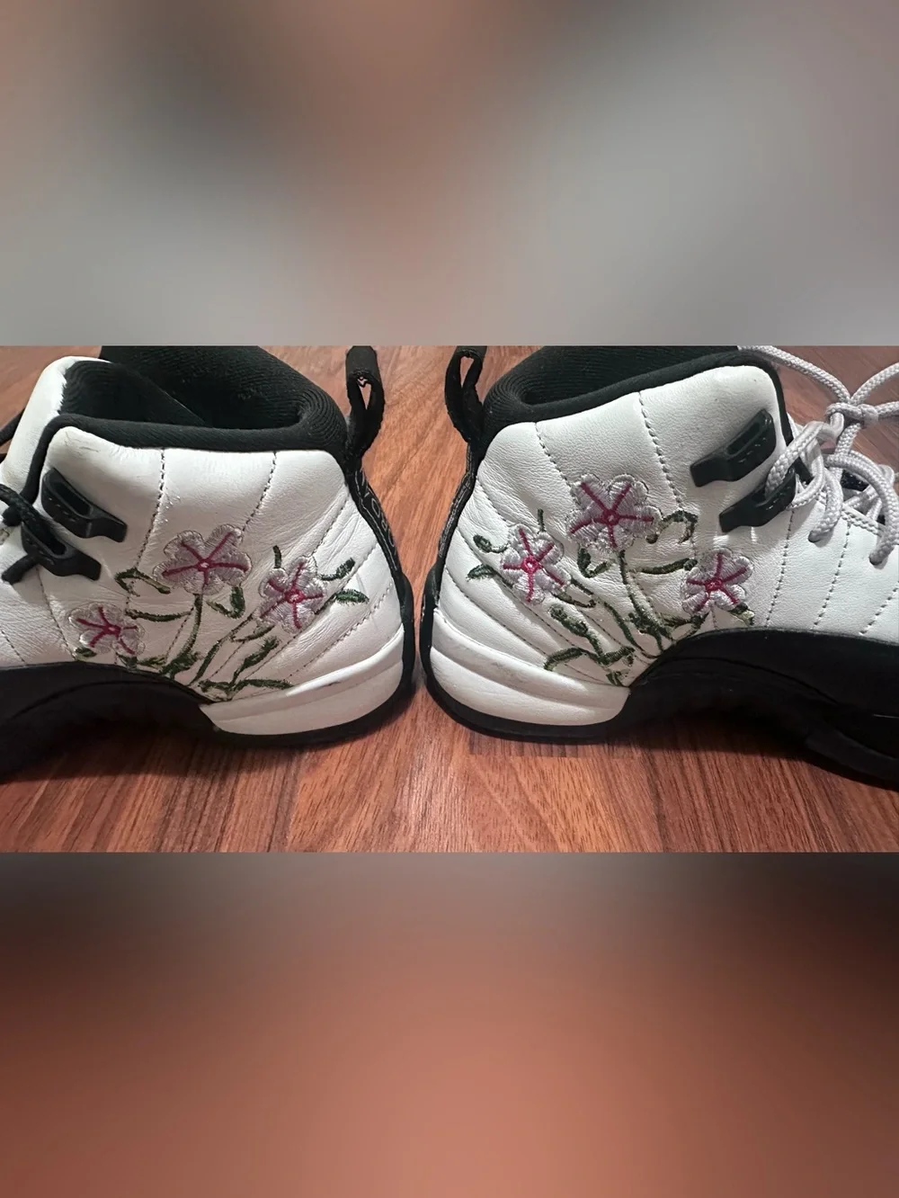 Jordan High-Top Sneakers in White and Black. Size 6.5 youth.